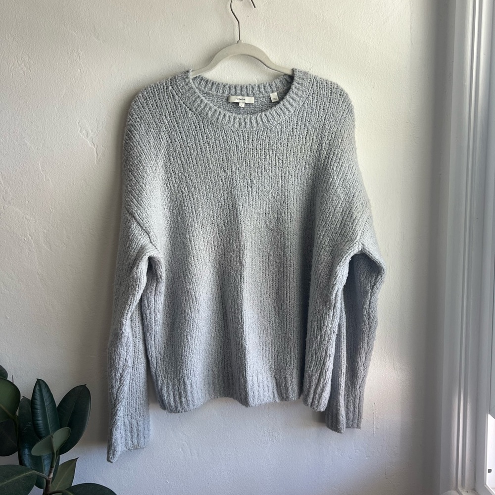 Vince Gray Italian Wool Knit Sweater